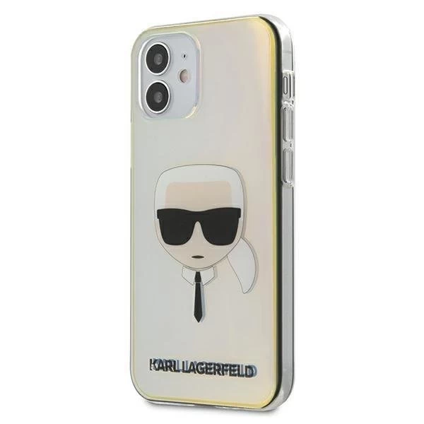 Karl Lagerfeld KLHCP12SPCKHML iPhone 12 mini 5,4" viacfarebné pevné puzdro Iridescent Karl`s Head